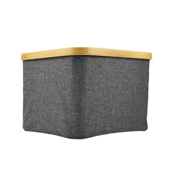 Charcoal Colour Small Bamboo Frame Storage Basket