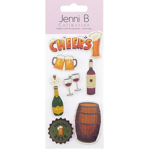 Cheers Drinks 3D Sticker