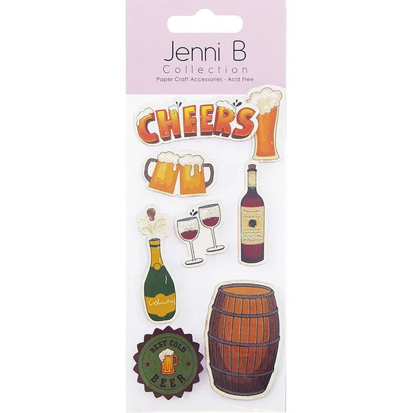 Cheers Drinks 3D Sticker