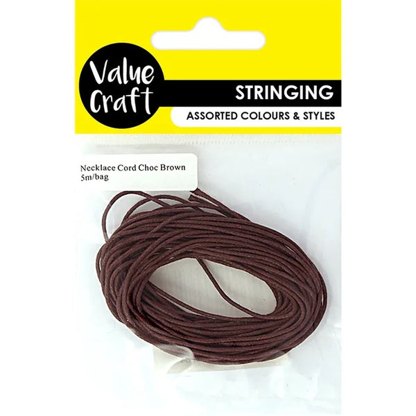 Chocolate Brown Waxed Necklace Cord