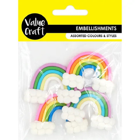 Clay 3D Rainbow Embellishments