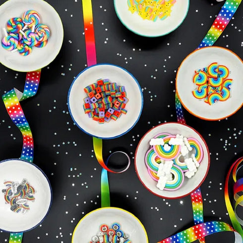 Clay 3D Rainbow Embellishments