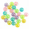Clear Assorted AB Plastic Round Beads