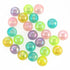Clear Assorted AB Plastic Round Beads