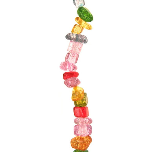 Clear Multi Colours Stone Chips Strung Beads