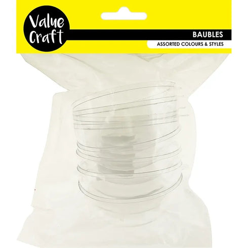 Clear Plastic Craft Baubles (available in 2 sizes)