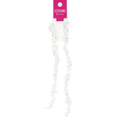 Clear Stone Chips Strung Beads