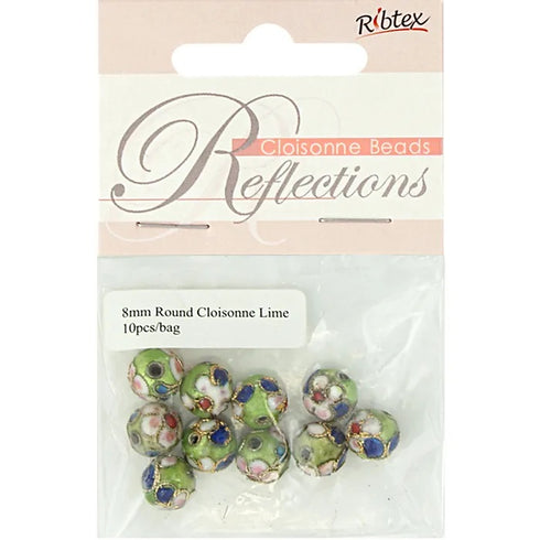 Cloisonne Round Beads (available in 4 colours)