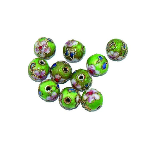 Cloisonne Round Beads (available in 4 colours)