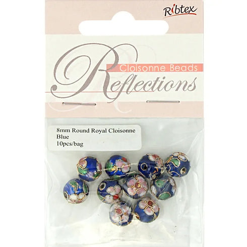 Cloisonne Round Beads (available in 4 colours)