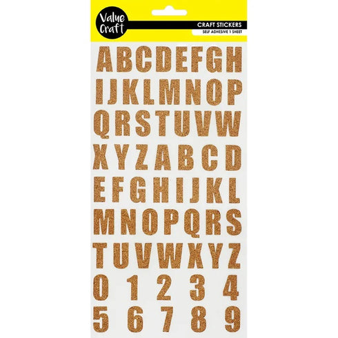 Cork Alphabet & Numeric Stickers