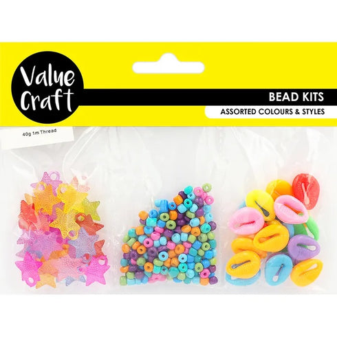 Cowrie Triple Pack Plastic Beads