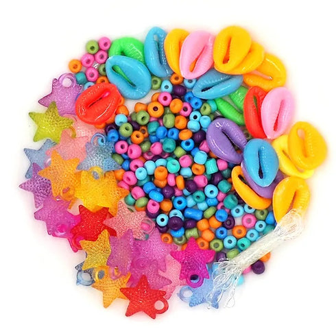 Cowrie Triple Pack Plastic Beads