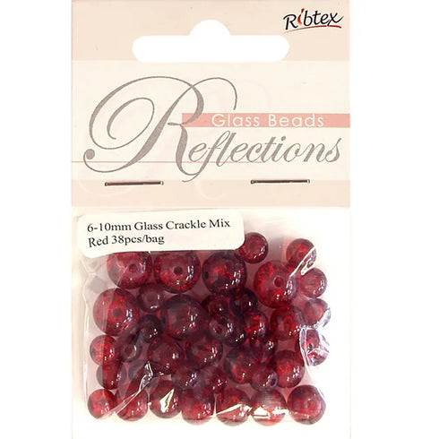 Crackle Glass Beads (available in 3 colours)