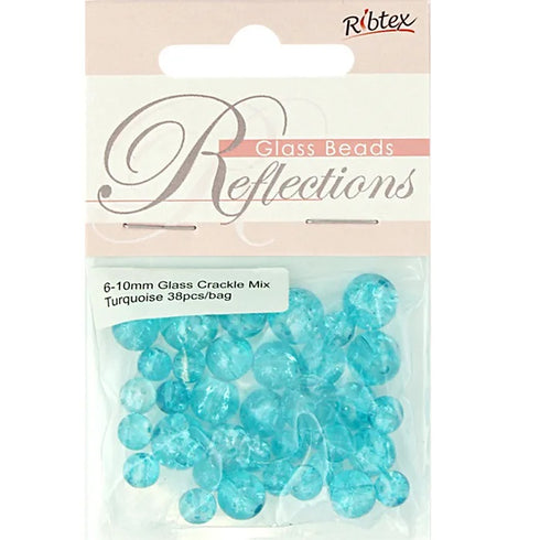 Crackle Glass Beads (available in 3 colours)