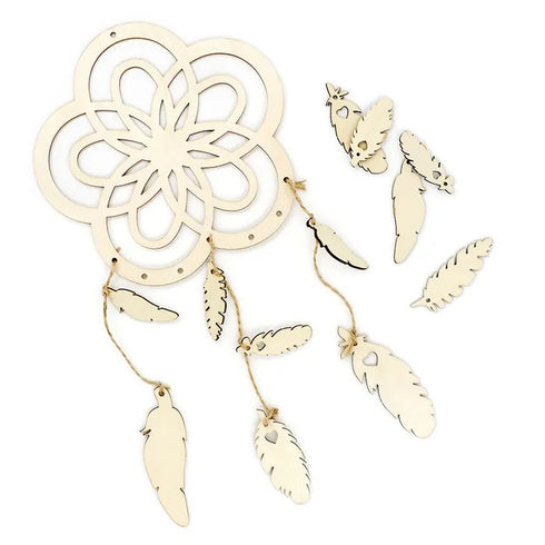 DIY Craft Floral Dream Catcher Wood Kit