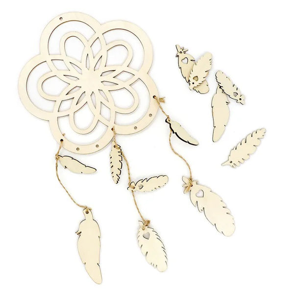 DIY Craft Floral Dream Catcher Wood Kit
