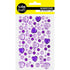 Craft Purple & Silver Hearts Self-Adhesive Rhinestones