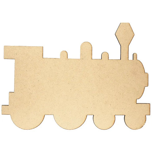 Craft Raw Wood Train Shape