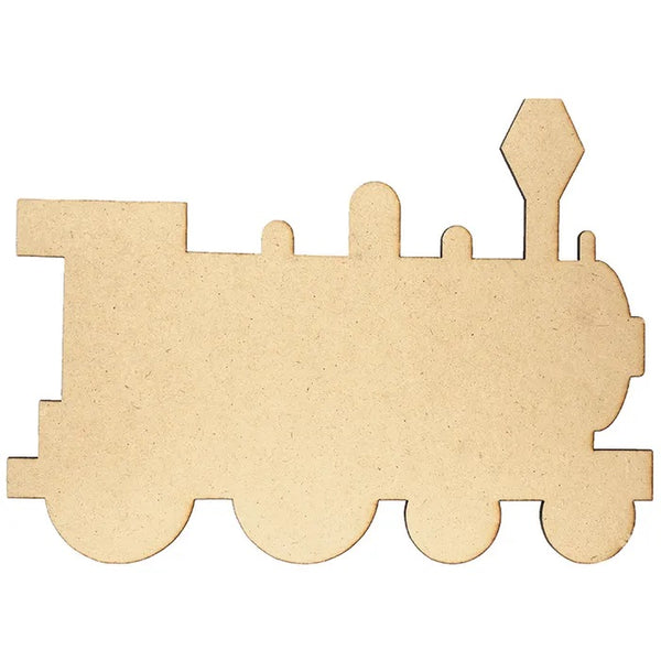 Craft Raw Wood Train Shape