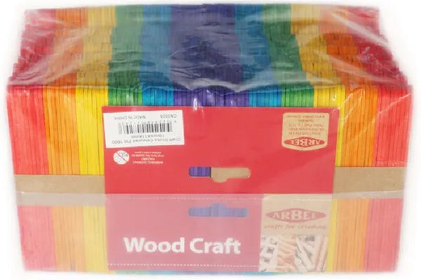 Wooden Craft Sticks - 1000pcs (available in 2 colours)