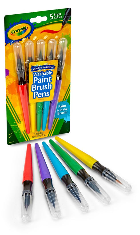 5pcs Crayola Washable Paint Brush Pen Set