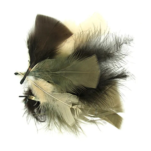 Cream/Brown/Chocolate Craft Feathers