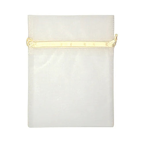 Cream Colour Small Organza Gift Bags