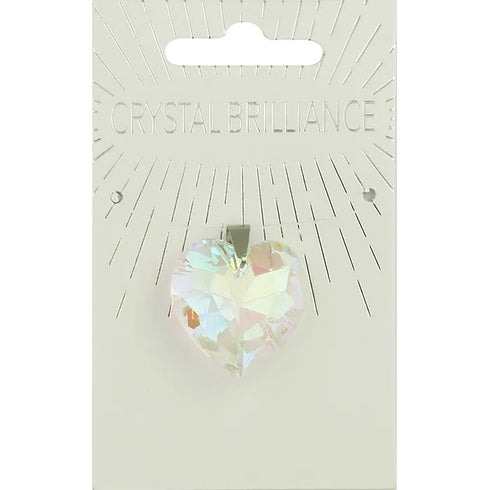 Crystal AB Colour Heart Shape Crystal Pendant