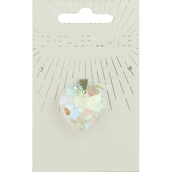Crystal AB Colour Heart Shape Crystal Pendant