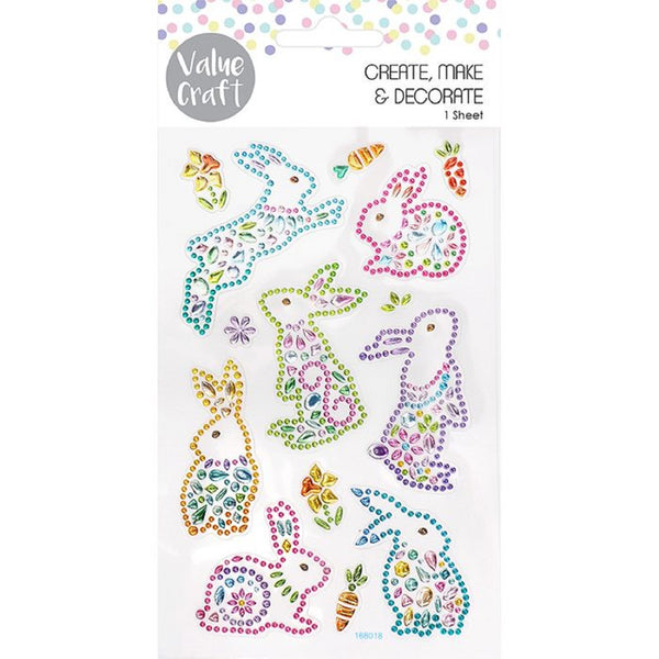 Crystal Bunnies Easter Stickers