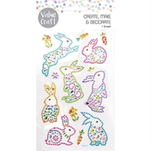 Crystal Bunnies Easter Stickers