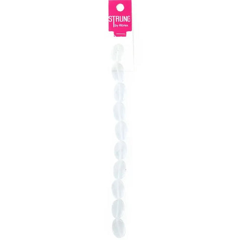 Crystal Oval Twist Strung Beads