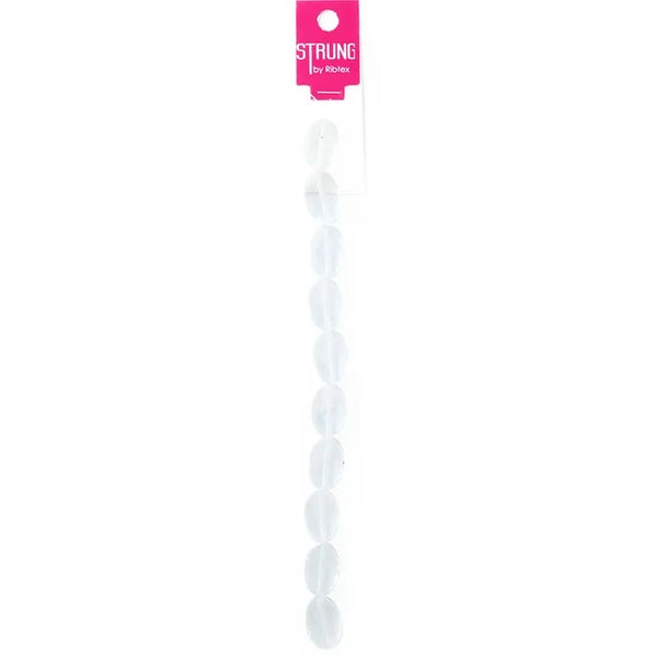 Crystal Oval Twist Strung Beads