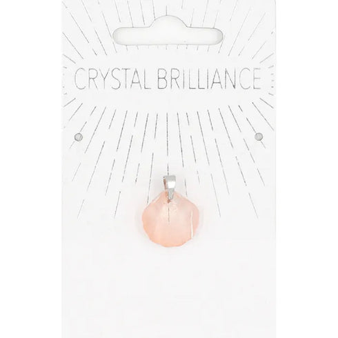 Pink Colour Shell Shape Crystal Pendant