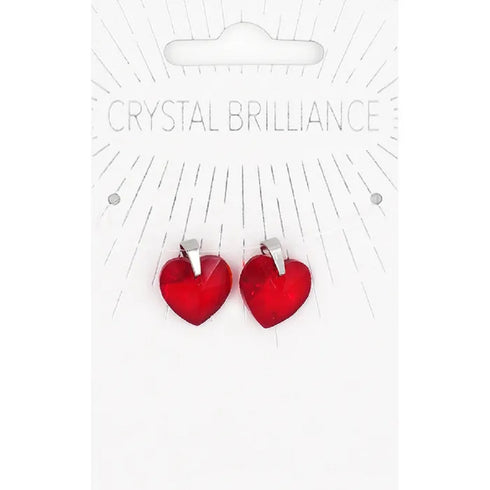 Small Red Colour Heart Shape Crystal Pendant