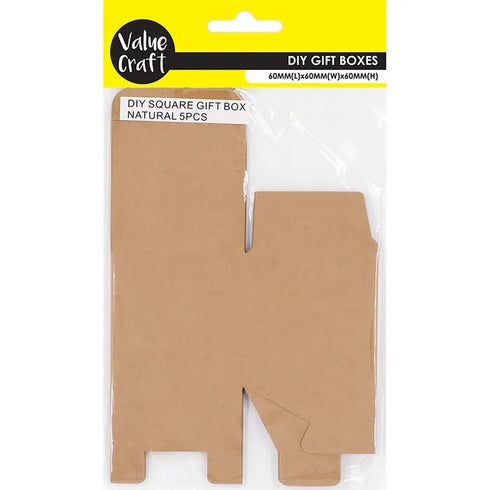 DIY Natural Square Gift Boxes
