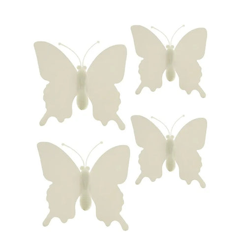 DIY Plastic White Butterflies