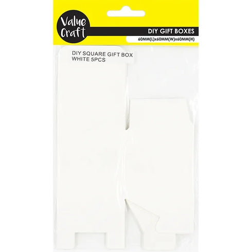 DIY White Square Gift Boxes