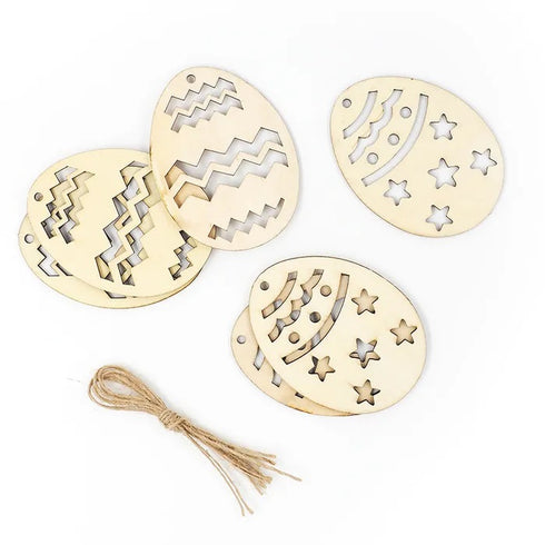 DIY Wooden Egg Shape Garland Easter Decoration