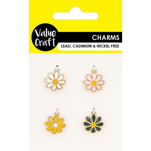 Assorted Colours Daisy Charms Set