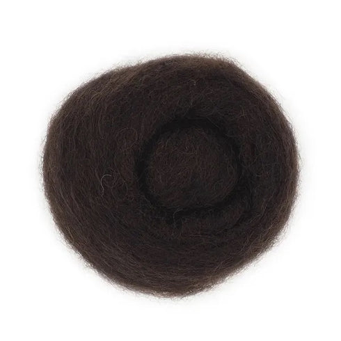 Dark Brown Colour Combed Wool