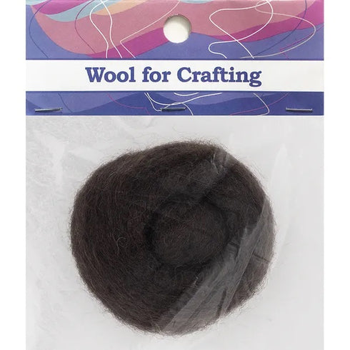 Dark Brown Colour Combed Wool