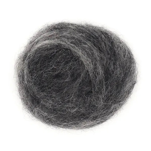 Dark Grey Colour Combed Wool