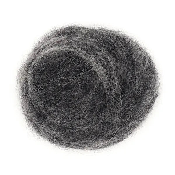 Dark Grey Colour Combed Wool