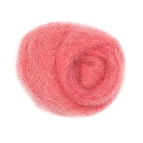 Dark Pink Colour Combed Wool