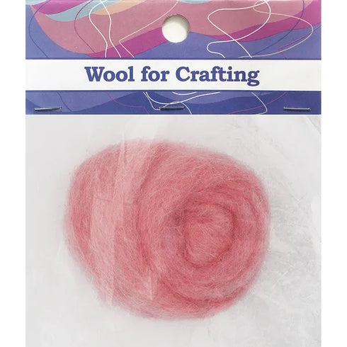 Dark Pink Colour Combed Wool