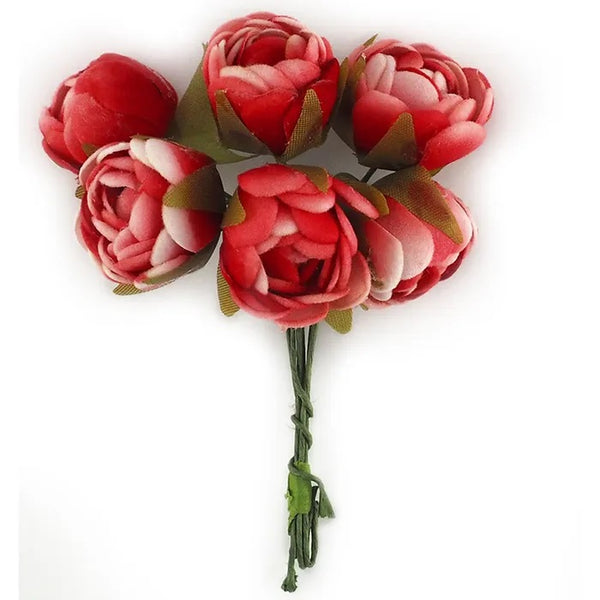 Dark Pink Colour Peony Foam Flowers