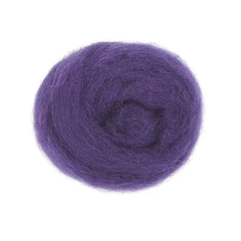 Dark Purple Colour Combed Wool