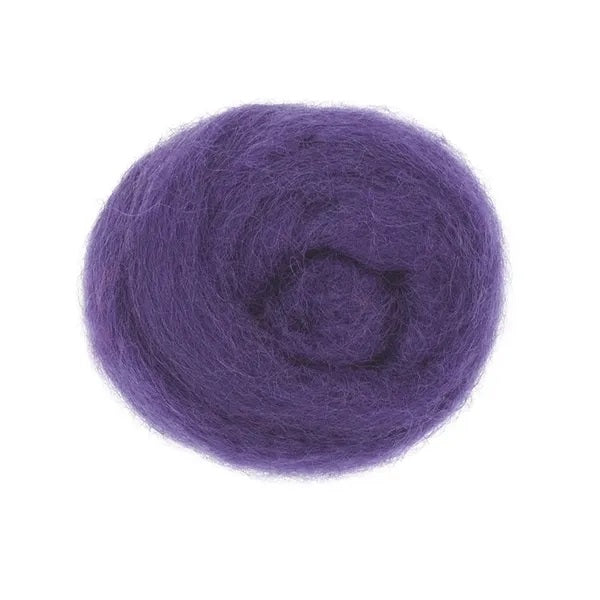 Dark Purple Colour Combed Wool